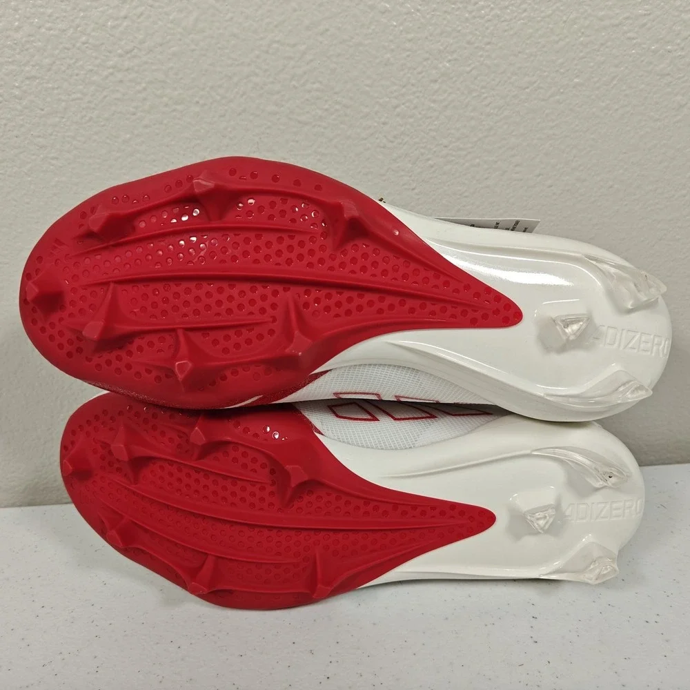 Adidas Adizero Electric Football Cleats Men's 7.5 White Red IE6288 New